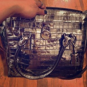 Mk silver metallic handbag